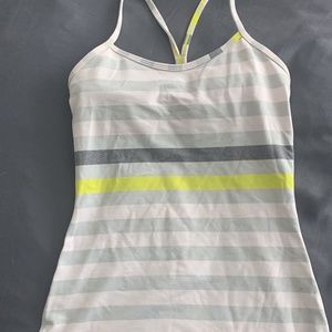 Lululemon Striped Fitted Tank Top